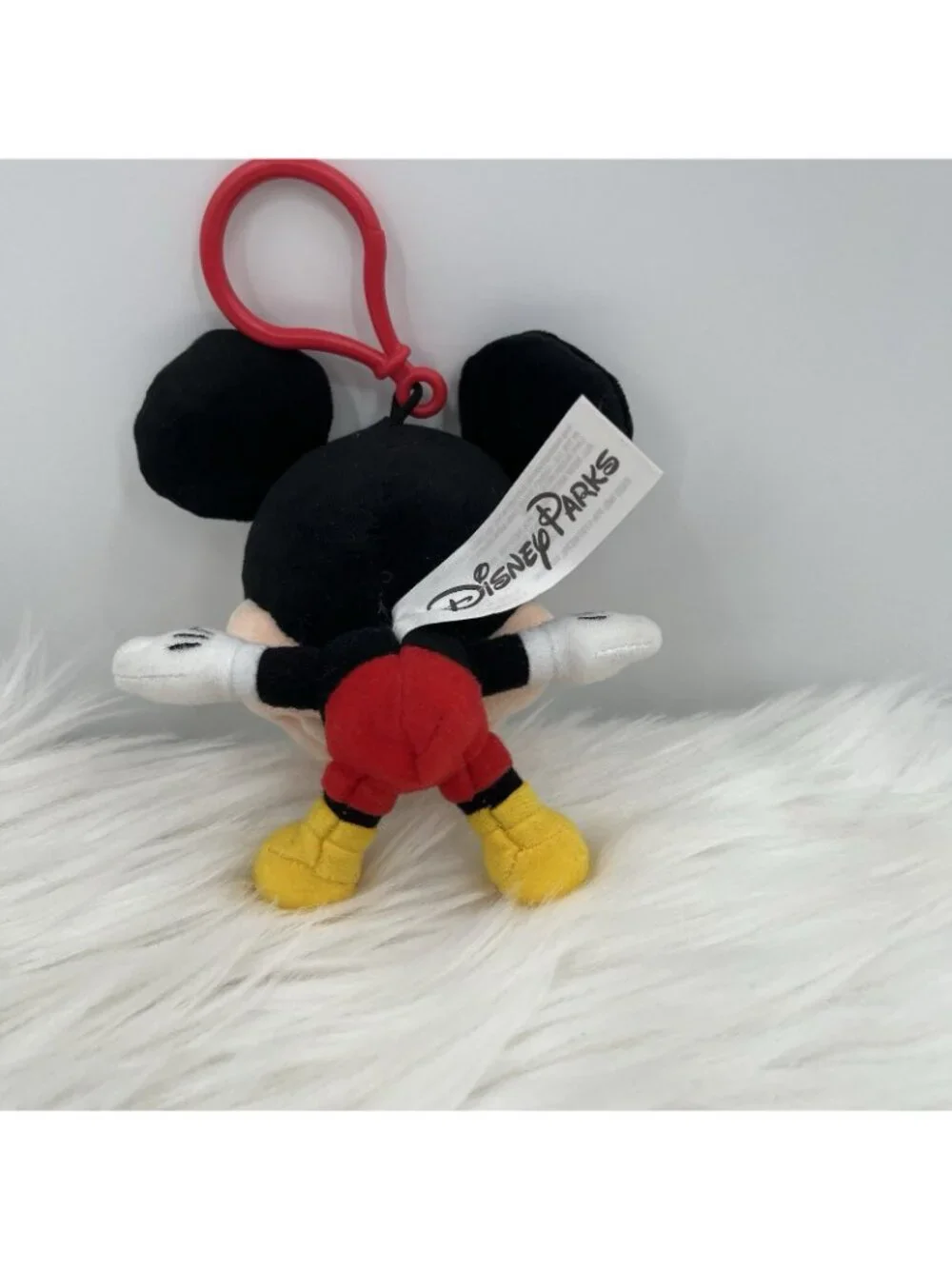 Disney Parks Mickey Mouse Big Head Plush Keychain Clip 7